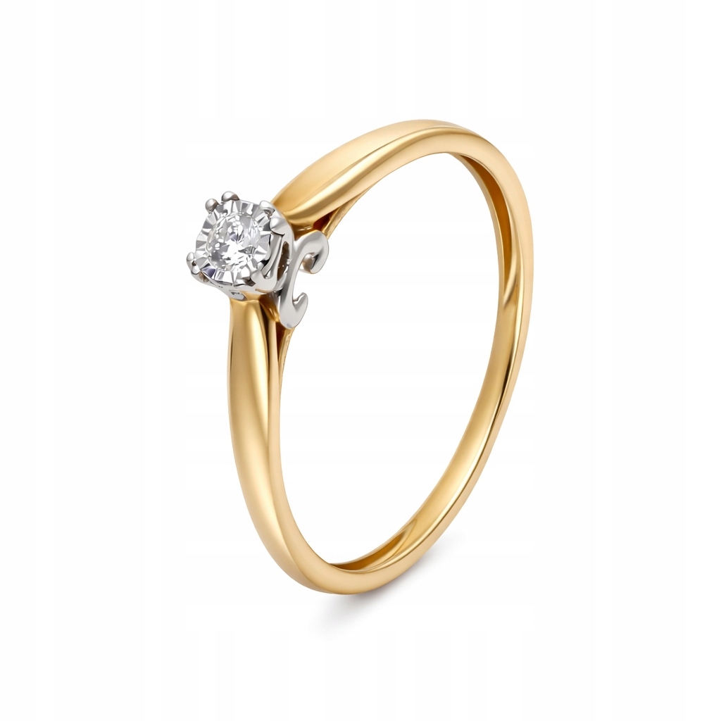 Prstýnek Au585 s diamantem R-4434 vel.