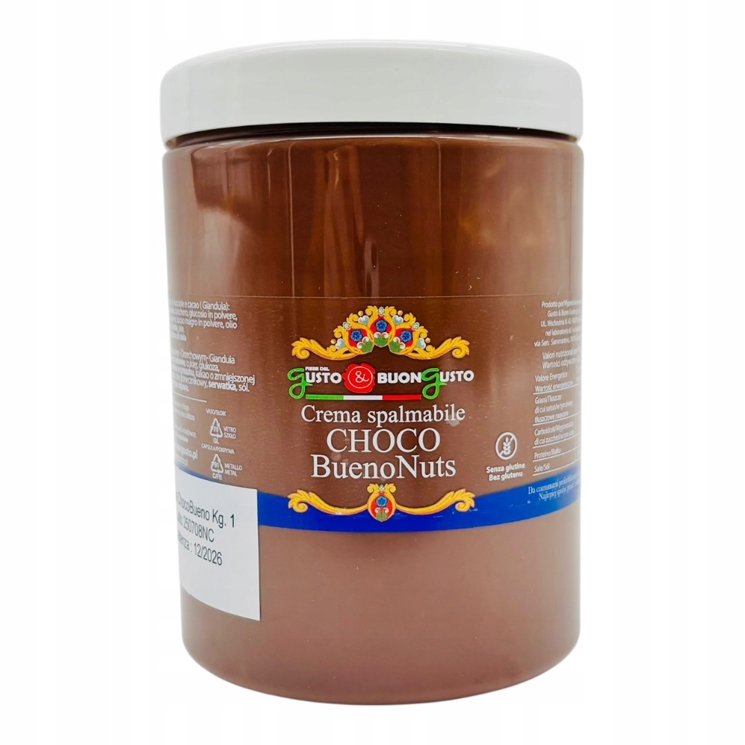 Levně Kakaový a ořechový krém BuenoNuts! 1 kg – Přímo z Itálie!