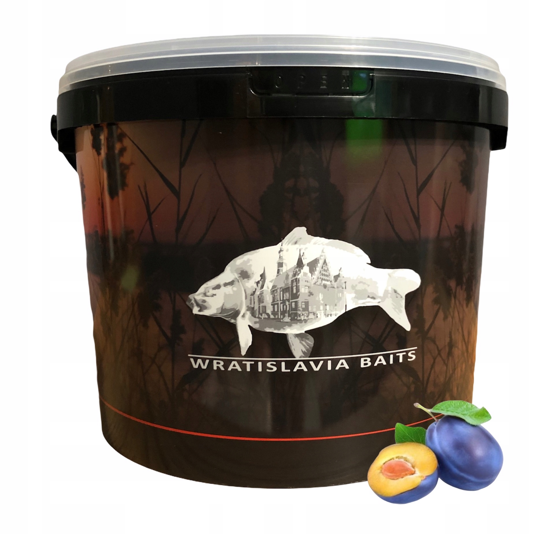 Pelety 8mm Švestka 7kg Kýbl Wratislavia Baits , návnada
