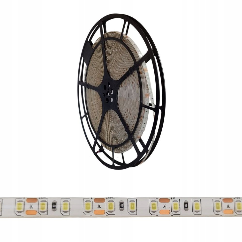 Taśma Led 12V 25m 9,6W/m 600lm/m 6500K zimna biel IP63 wytrzymała