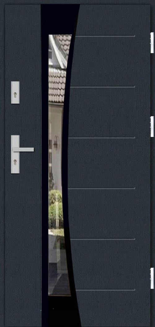 POLSKIE DRZWI INOX14-T BLACK 72MM TERMICZNA OŚC. 90CM 72MM Marka Lukar