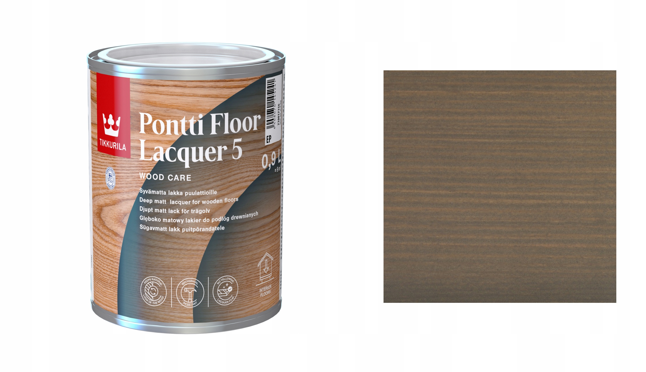 Tikkurila Pontti Floor Lacquer 5 0,9L 5087 Poro -pełny Mat Lakier Do Podłóg