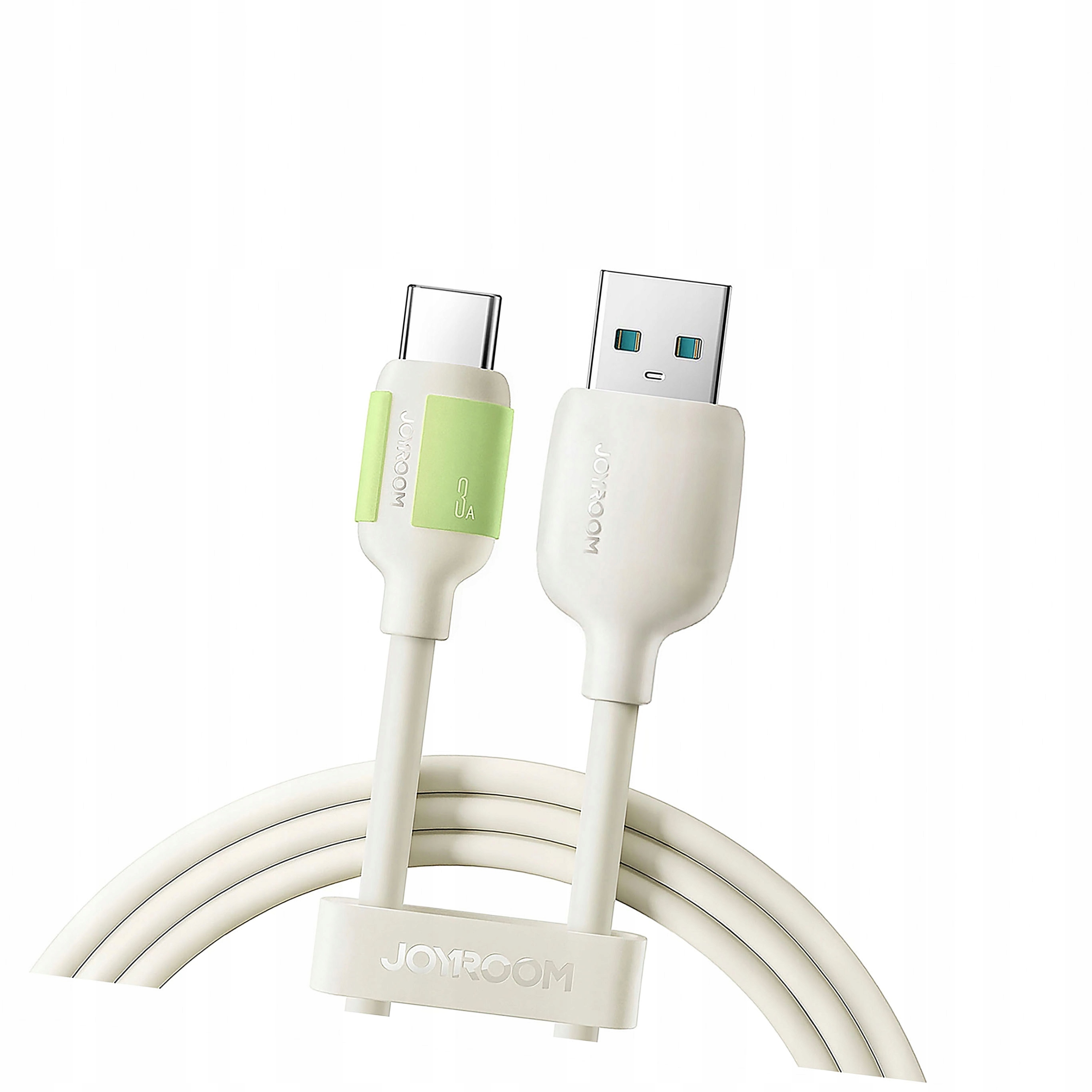 Kabel Joyroom S-A53 3A Usb Usb-c z fluorescencyjną końcówką 1,2 m beżowy