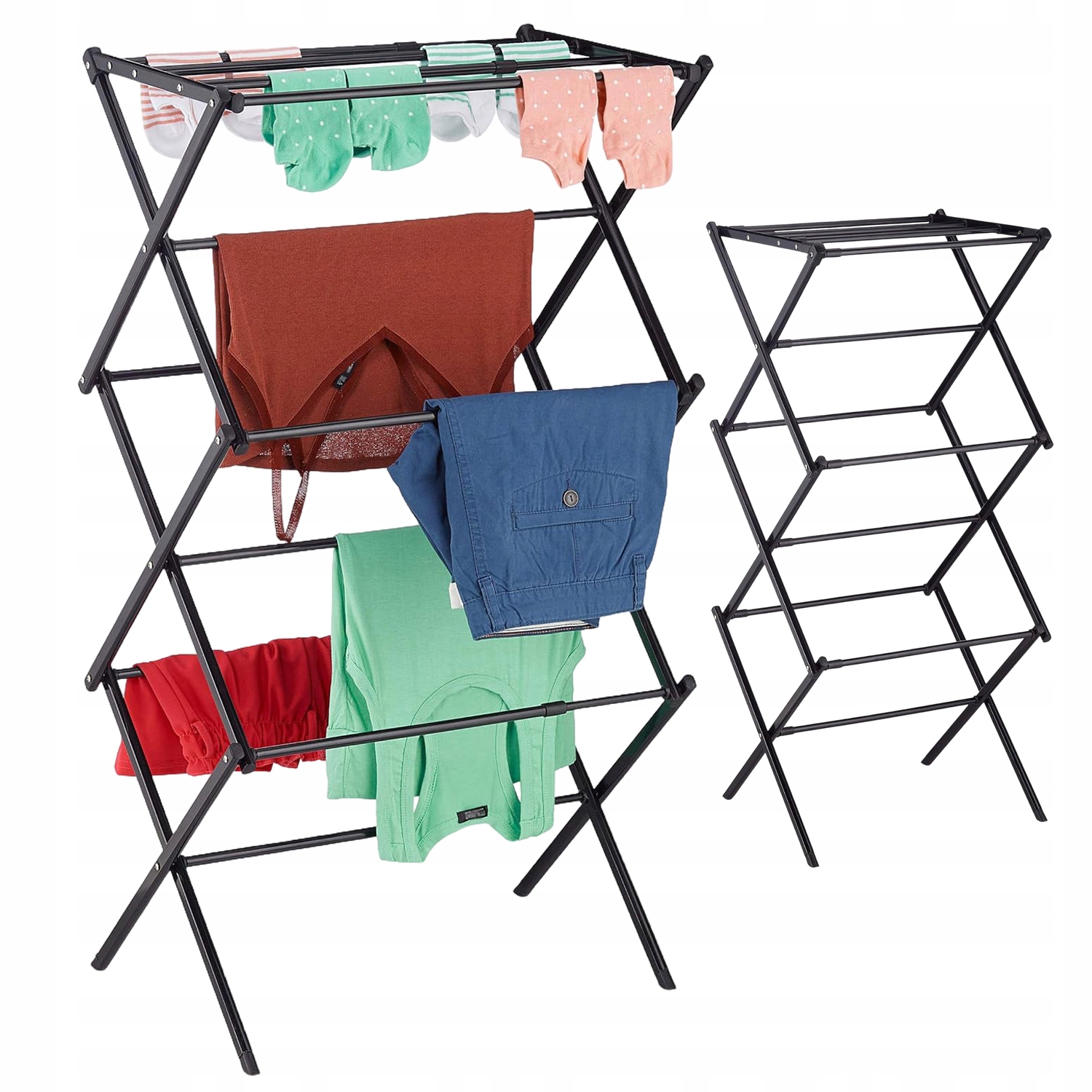 Levně Regulovatelná Sušák S Úrovní 11 Tyčí, Skládací, Kovová