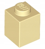 

Lego brick 3005 klocek 1x1 piaskowy 1 szt Nowy