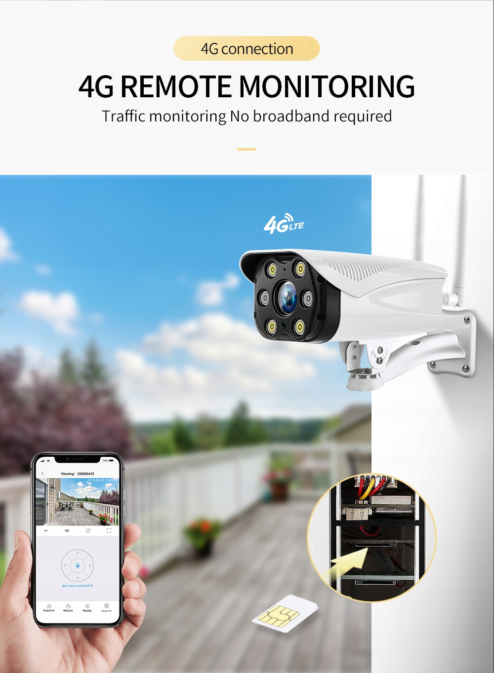 KAMERA LTE IP 3G 4G CAM SIM ZEWNĘTRZNA GSM 3Mpx Marka Inna