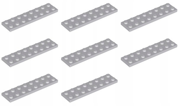 

Lego 3034 Płytka 2x8 szara jasna Nowa (20g) 8 szt