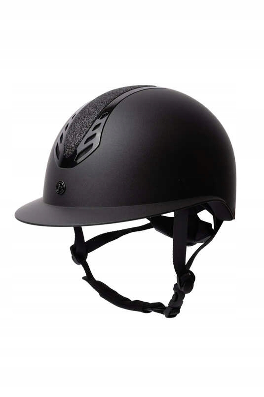 Kask jeździecki Cadence Horze 55-57 cm M czarny z czarnym brokatem