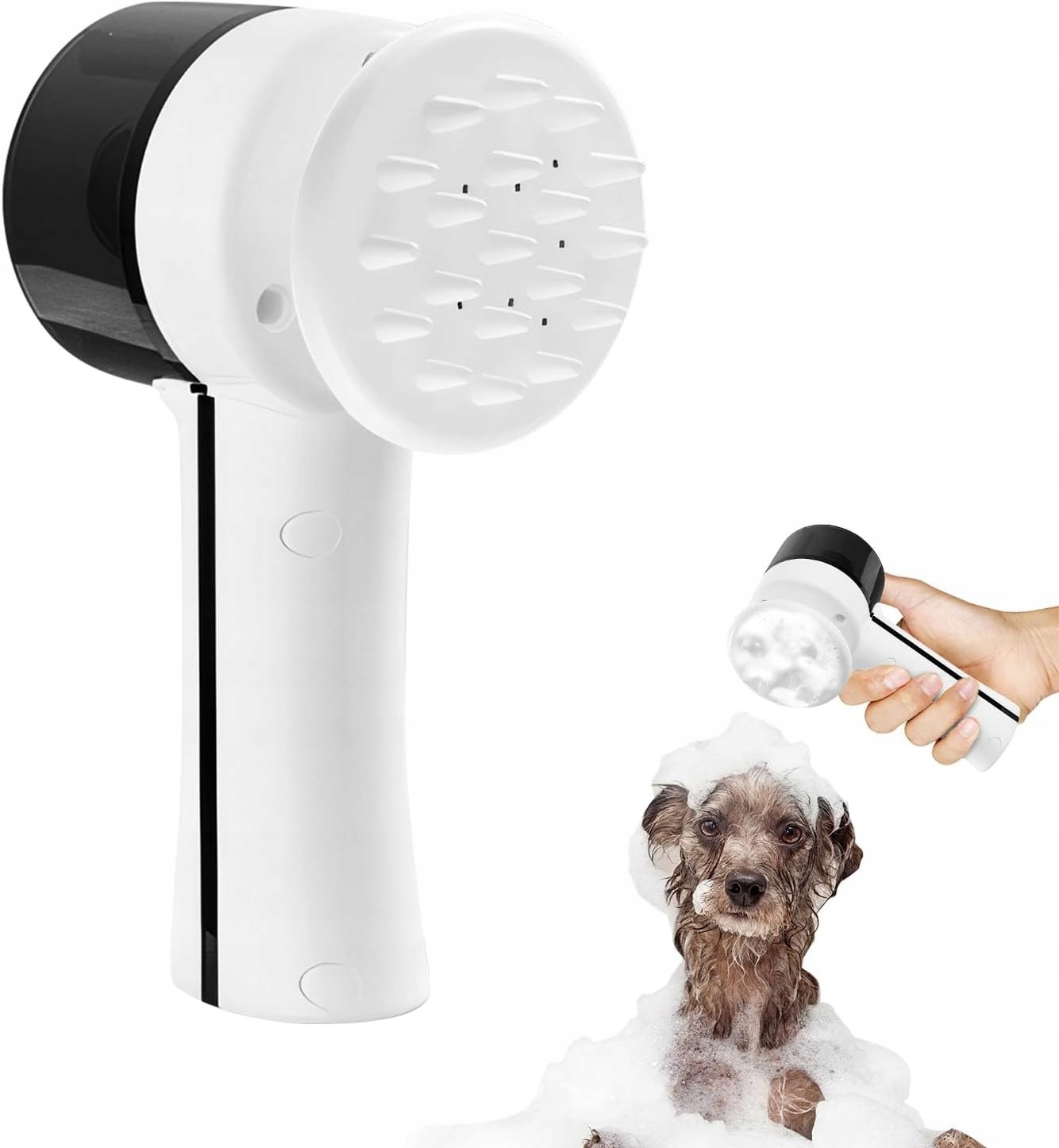 Levně Elektrický kartáč – Dávkovač šamponu pro psa a kočku, pro každou srst