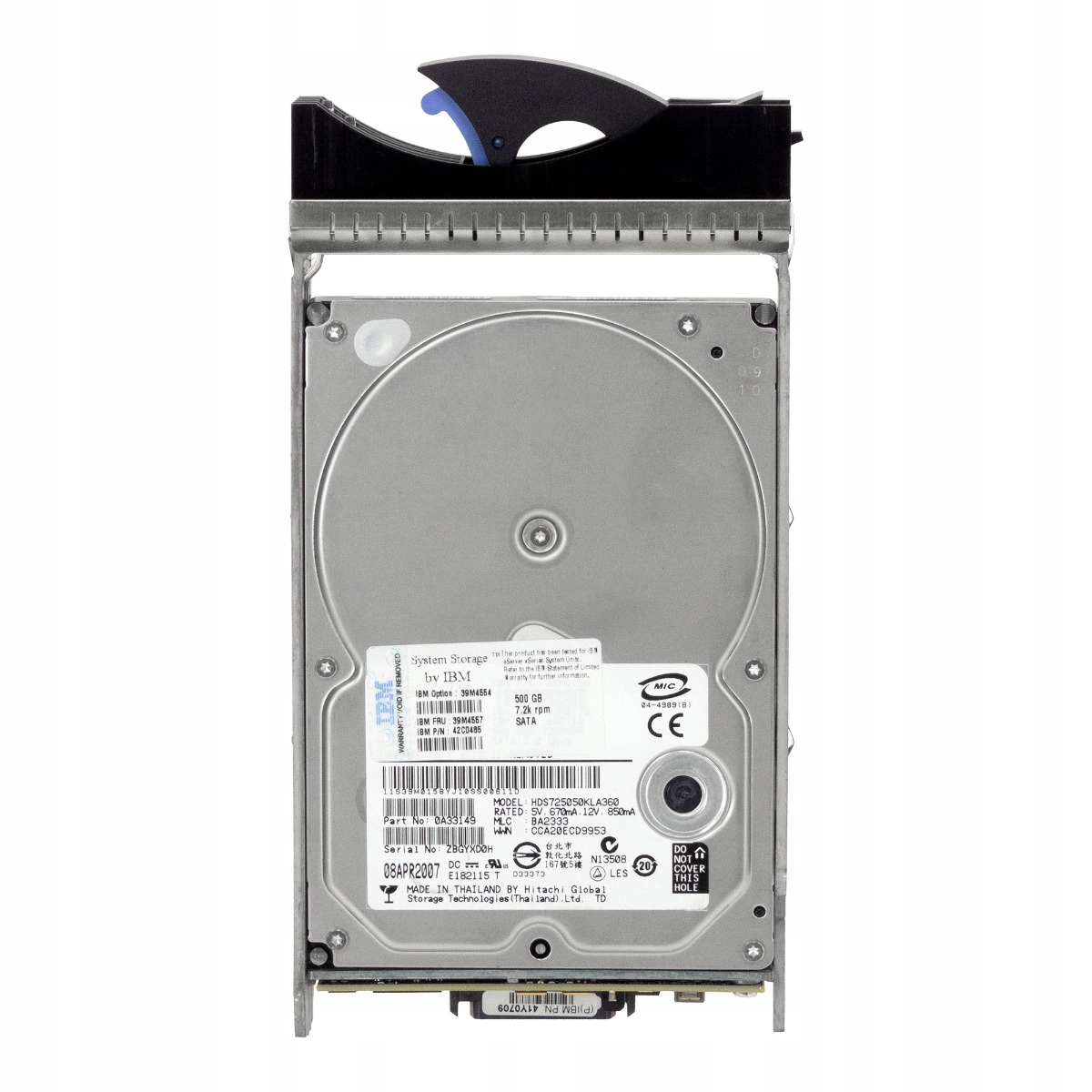 Ibm 39M4557 42C0485 500GB 7.2K 16MB Fc 3.5'' HDS725050KLA360