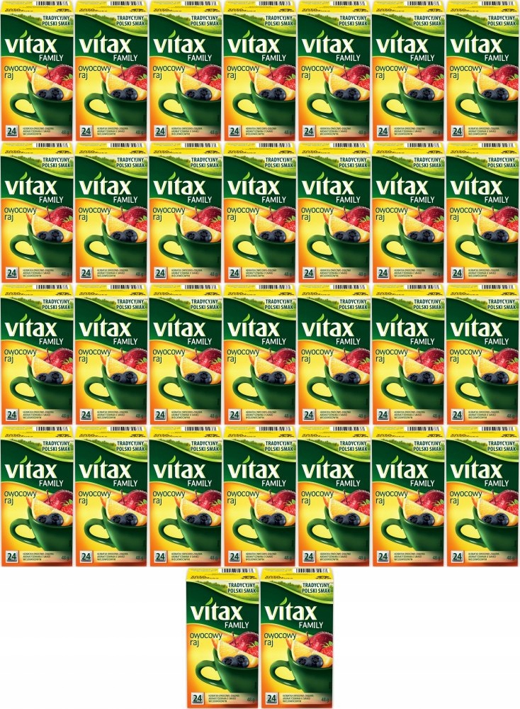 Herbata owocowa ekspresowa Vitax 48 g x50