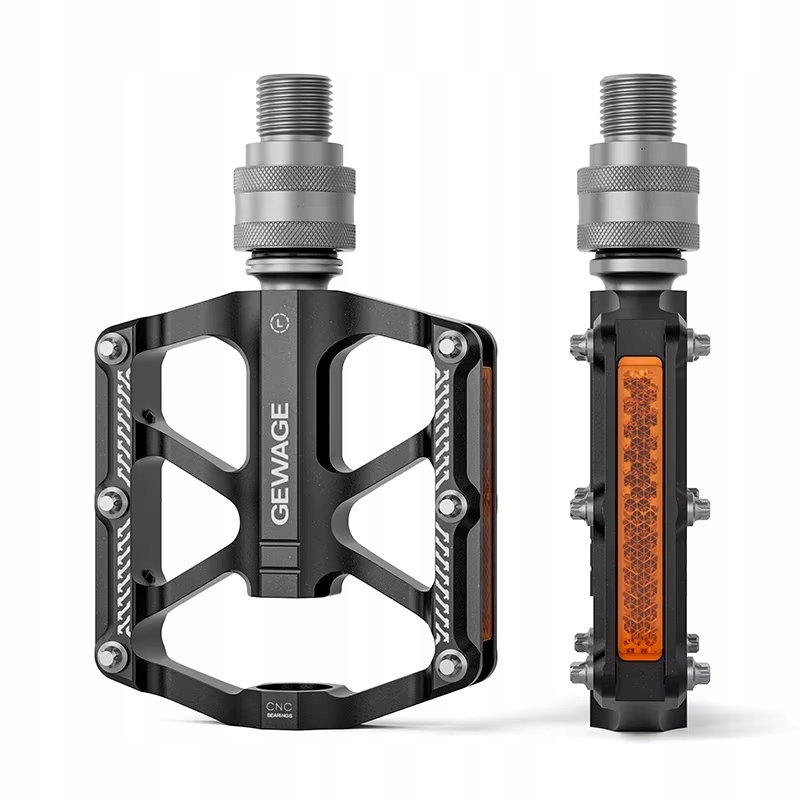 Lekkie Pedały Rowerowe Platformowe Aluminiowe Łożyska Szybkozłączka Qr