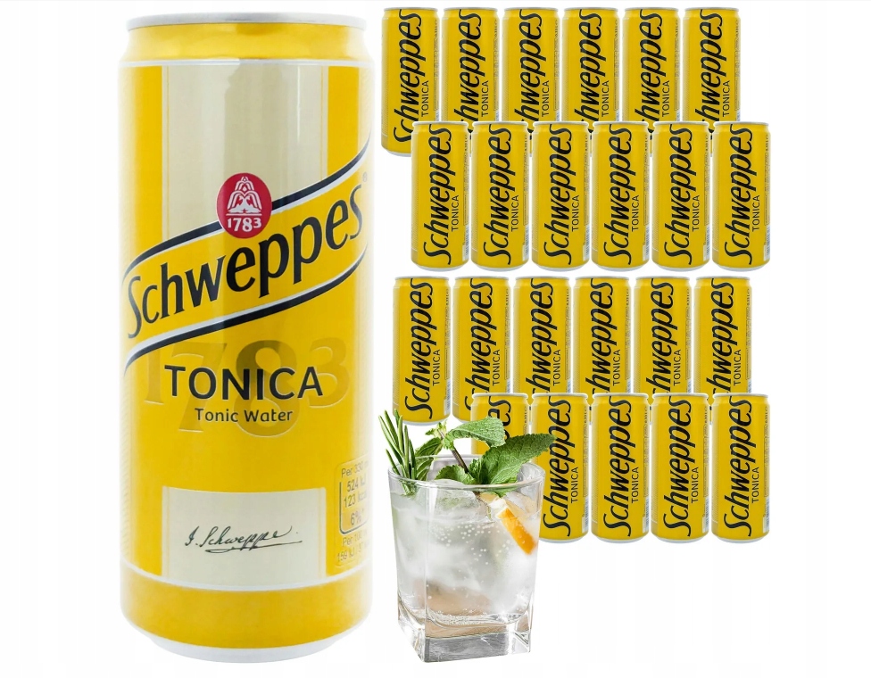 Schweppes Tonic Water sycený nápoj 24 x 330 ml, citrusová příchuť