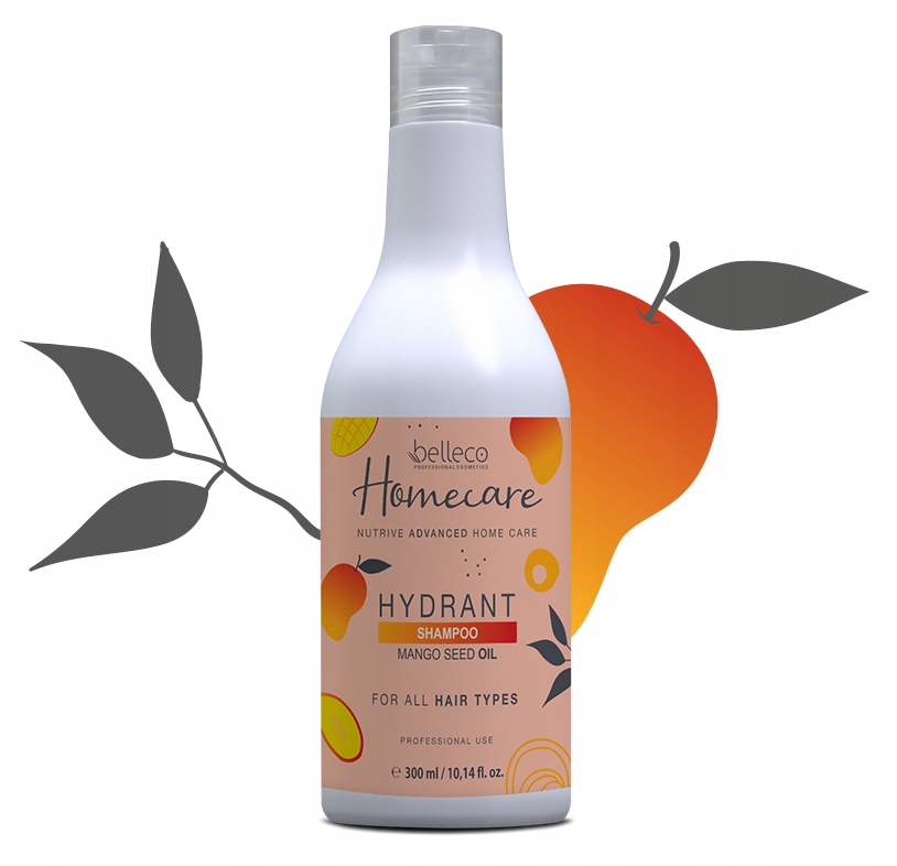Szampon Belleco Hydrant Mango 300ml nawilżający po nanoplastii