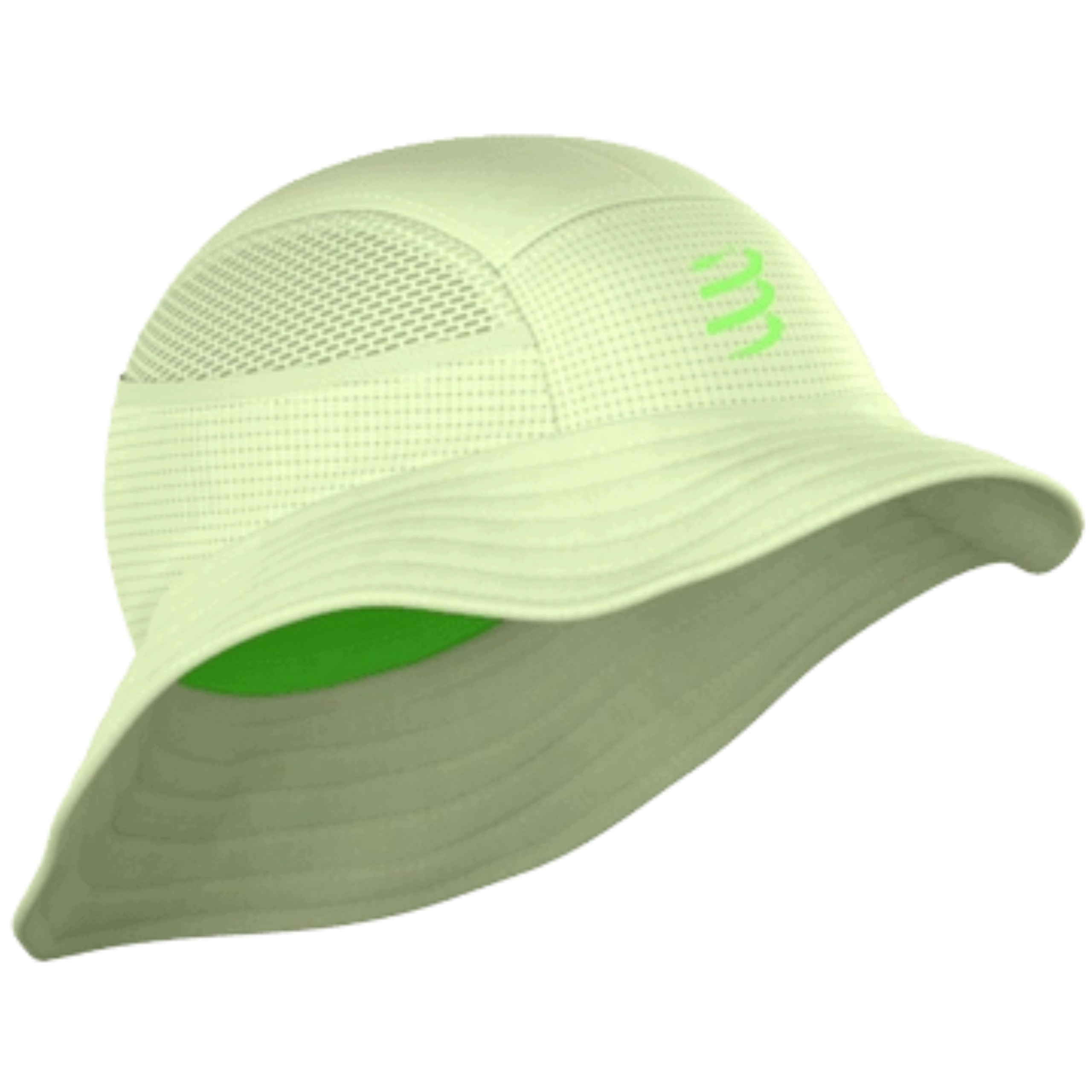Compressport kapelusz do biegania IceBob limonkowy