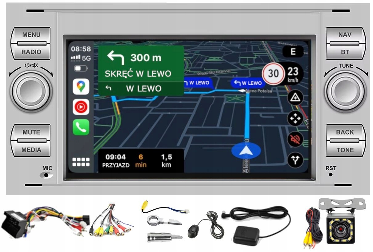 Rádio Navigácia Carplay Android Wifi Ford Focus Kuga S-max C-max 6GB 128GB