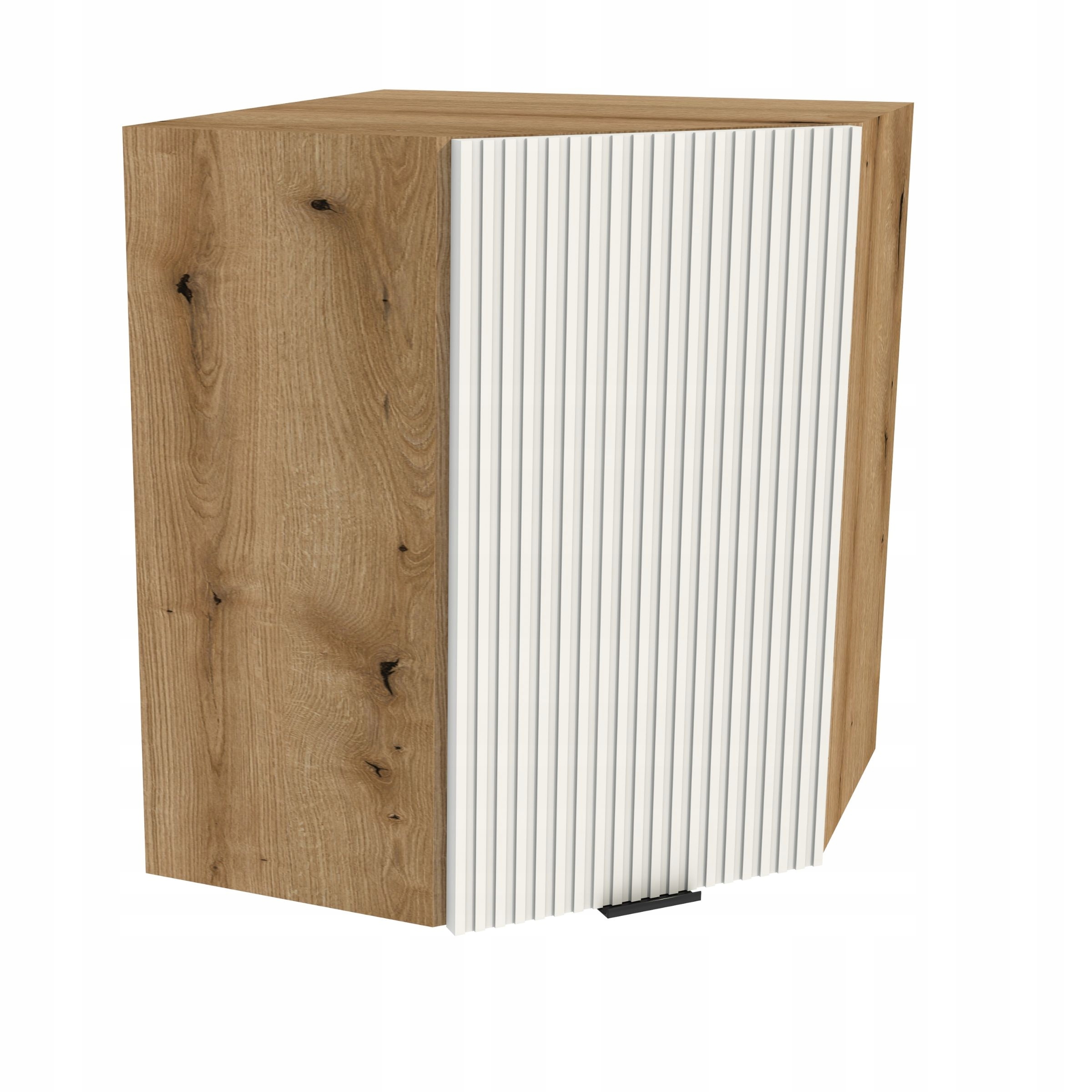 Kuchyňská skříňka horní rohová 60/72 Vigo Dub Evoke přední Ryfla Bílá Mat