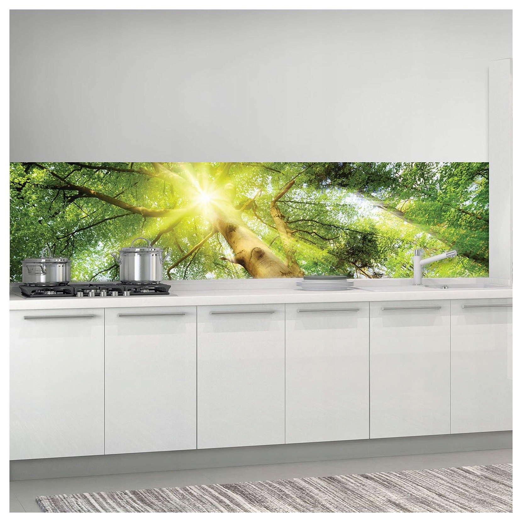 Vliesová fototapeta Sluneční les a zelené stromy 250x60 lepidlo