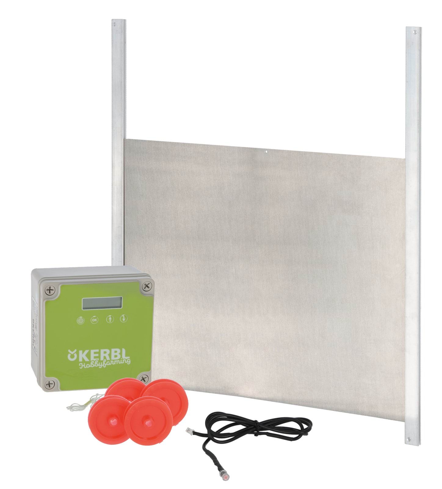 Levně Automatická dvířka pro slepice, kompletní sada, 220 x 330 mm, Kerbl