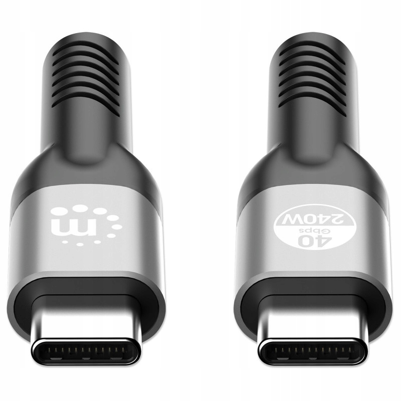 Kabel Przewód Usb 4 Usb C Typ C 2m 40Gb/s Pd 3.1 240W Epr 8K60Hz Manhattan