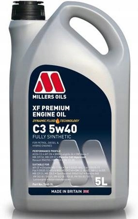 

Millers Oils Xf Premium C3 5W40 Sn/cf 5L