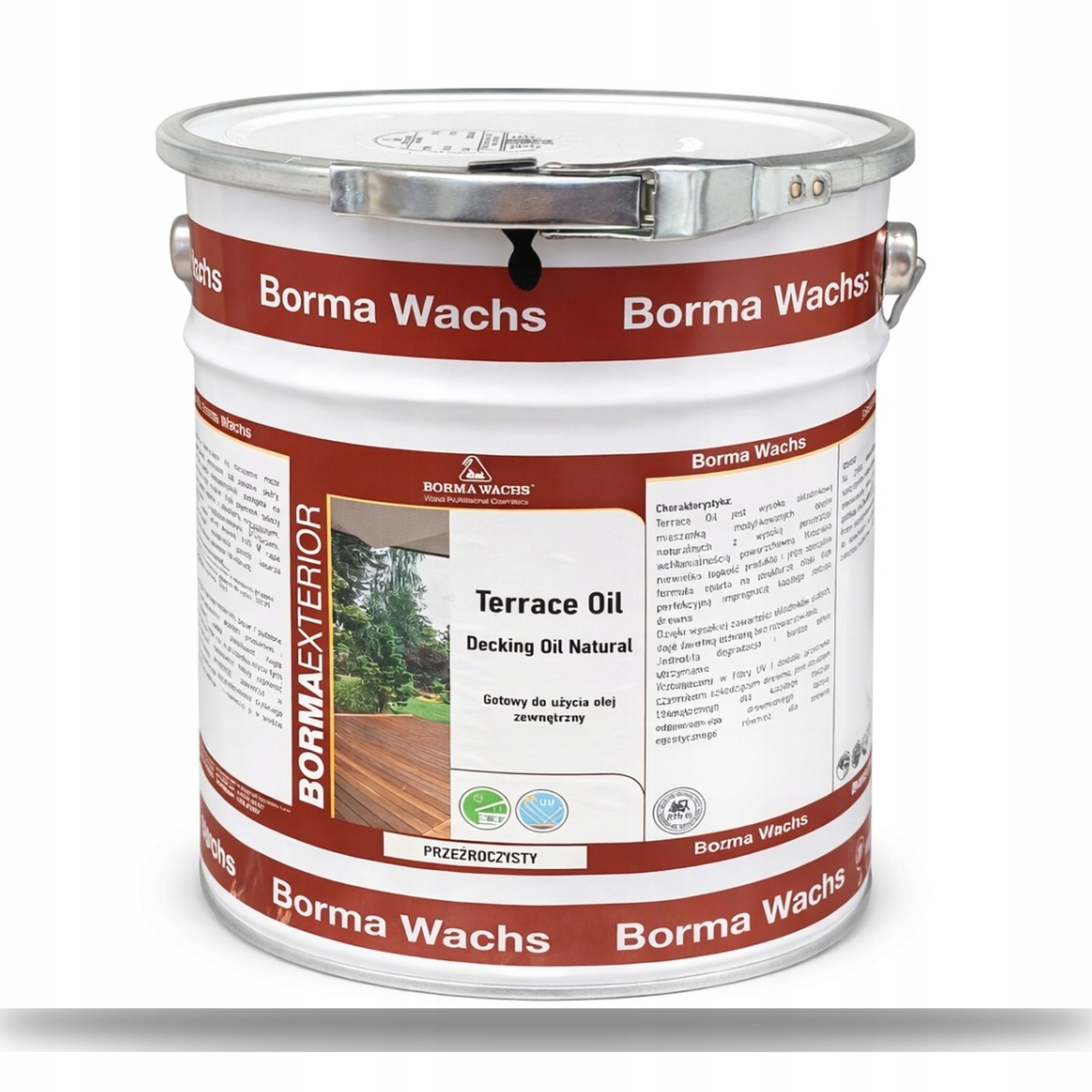 Olej na terasu Borma Wachs Terrace Oil 5L, Uv impregnácia dreva