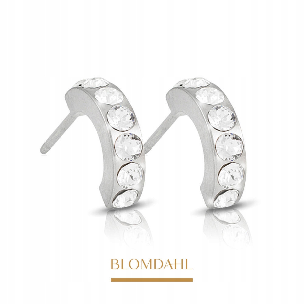 Hypoalergenní Náušnice Blomdahl Přívěsek Brilliance Curved Crystal 10 mm