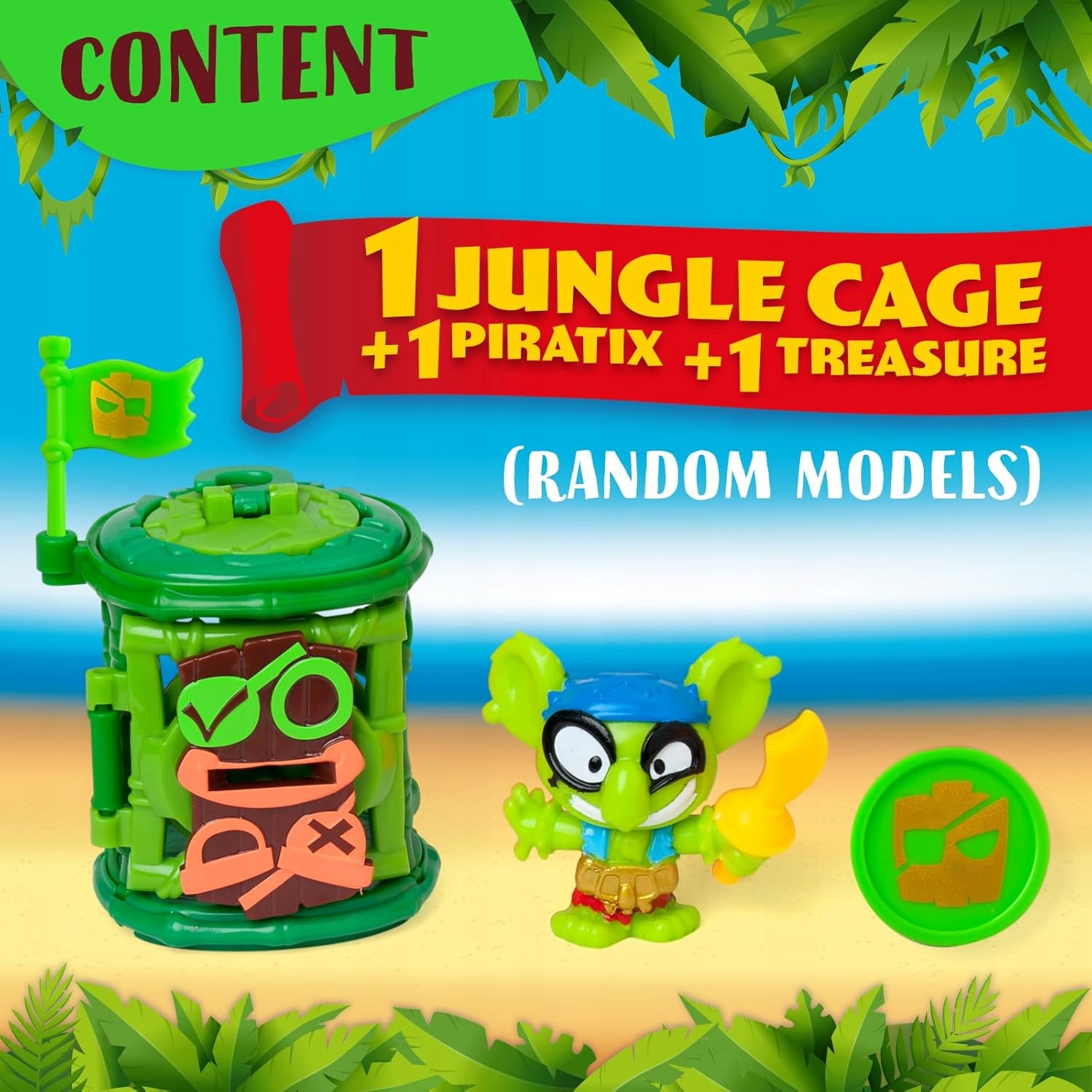 PIRATIX Crazy Jungle kryjówka klatka figurka niespodzianka seria 3