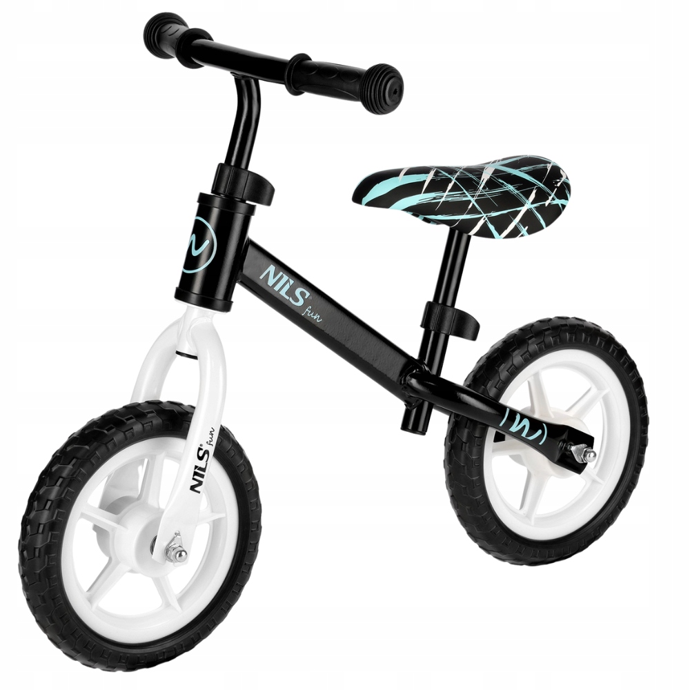 Rowerek Biegowy Dziecięcy Koła 10" Regulowany Czarny Dla Chłopca Nils
