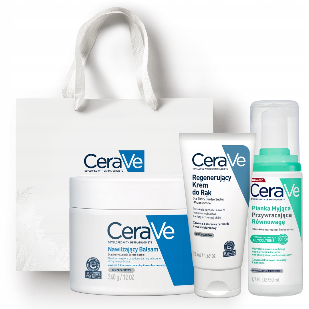 CeraVe Balsam do ciała skóra sucha 340g, Regenerujący krem do rąk