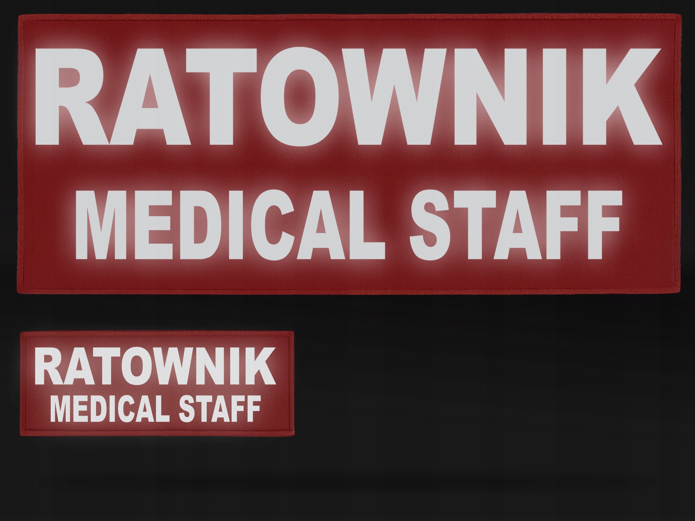 ZESTAW EMBLEMATÓW Z RZEPEM RATOWNIK MEDICAL STAFF Marka inny