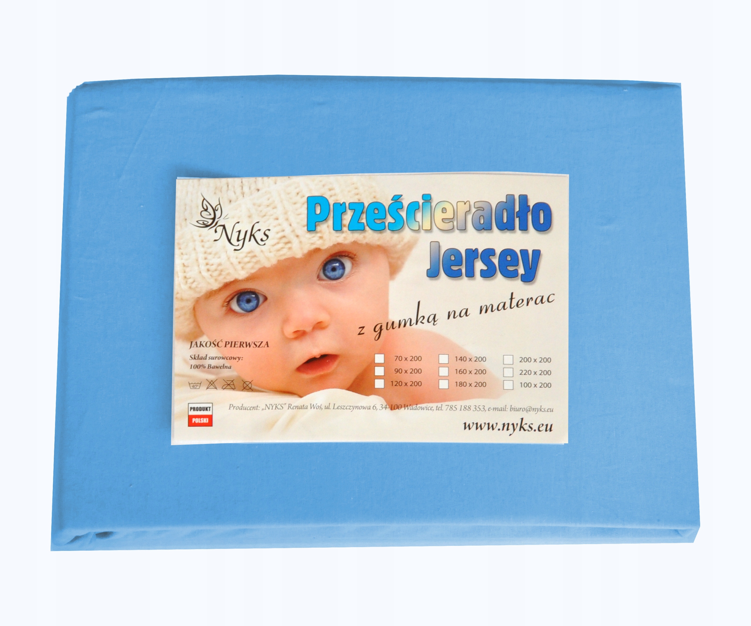 

Prześcieradło 120x200 jersey bawełniane z gumką 03