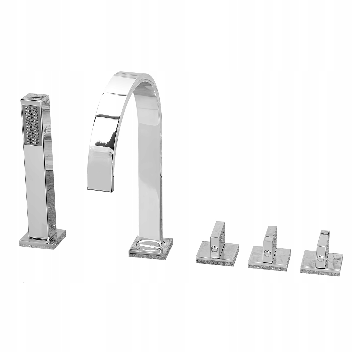 Pětiotvorová Vanová Baterie S Pohyblivým Výtokové Ramínko A Baterie Se Sprchou Na Vanu