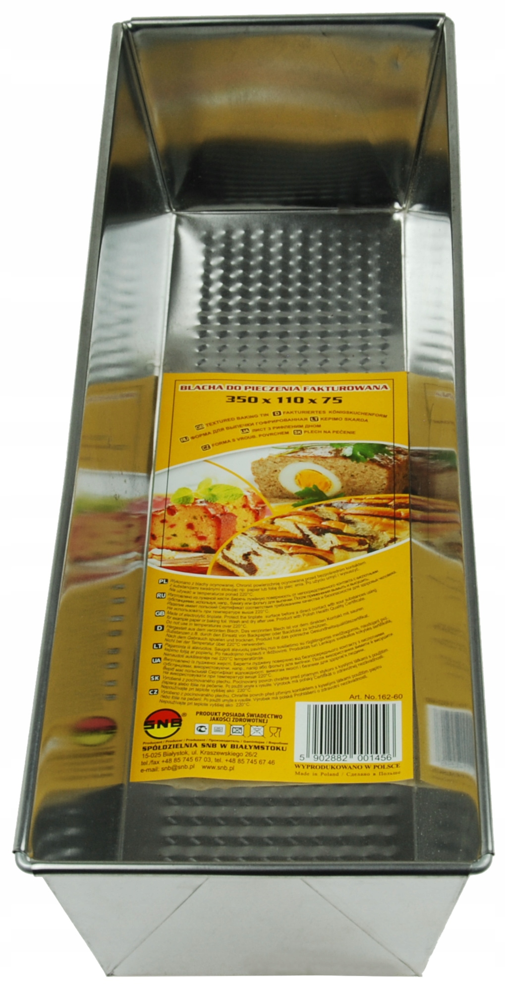 Blacha forma do pieczenia fakturowana 350x110x75 Marka SNB