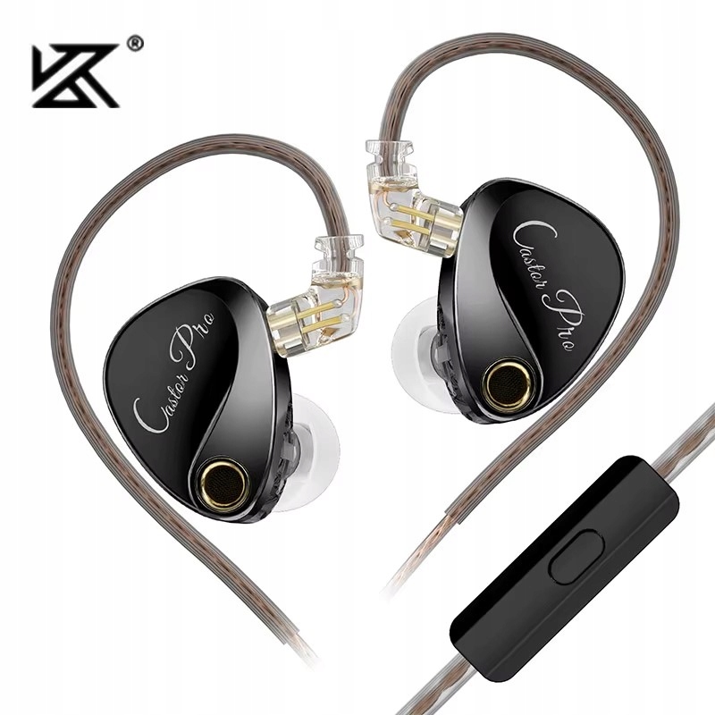Słuchawki douszne Kz Castor Pro Improved Bass Harman Target z mikrofonem