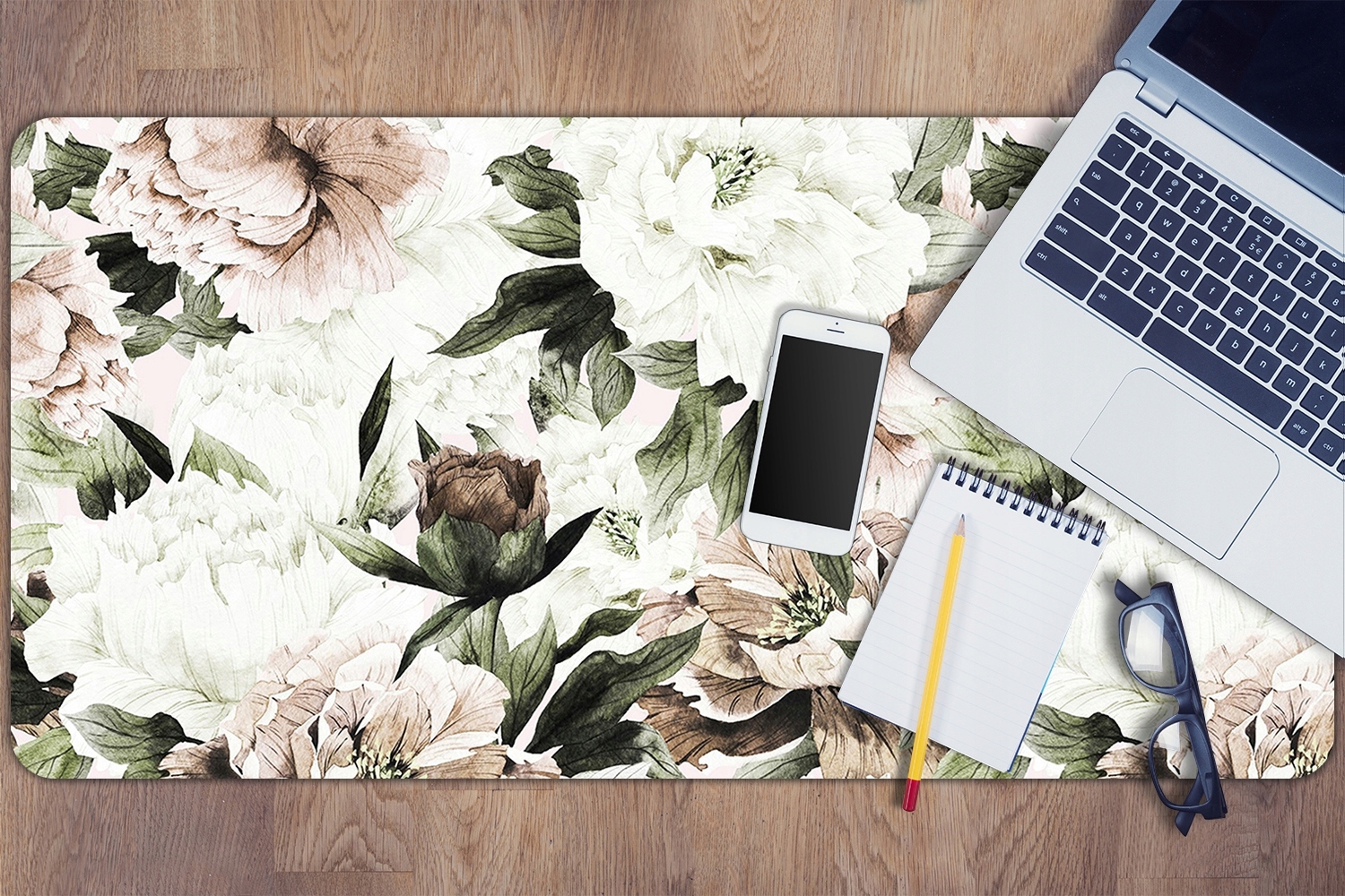 Mata ochronna na biurko Kwitnące piwonie 90x45 cm Płeć chłopcy