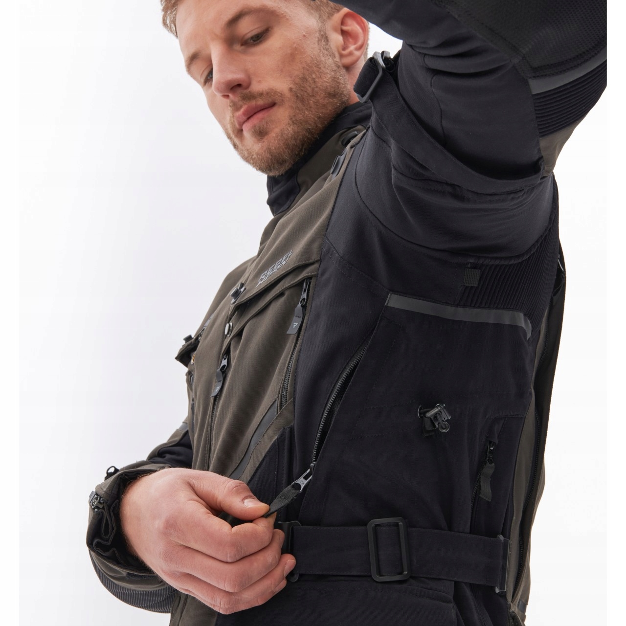 KURTKA MOTOCYKLOWA | REBELHORN RANGE | MĘSKA MEMBRANA OCIEPLINA + GRATISY Materiał tekstylia