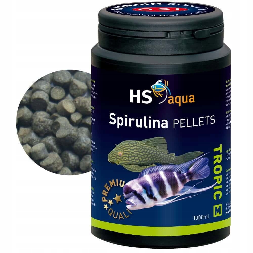 Levně Osi Hs Aqua Spirulina Pellets Velikost M 1000ML 525g Krmivo Pro Ryby O.s.i.