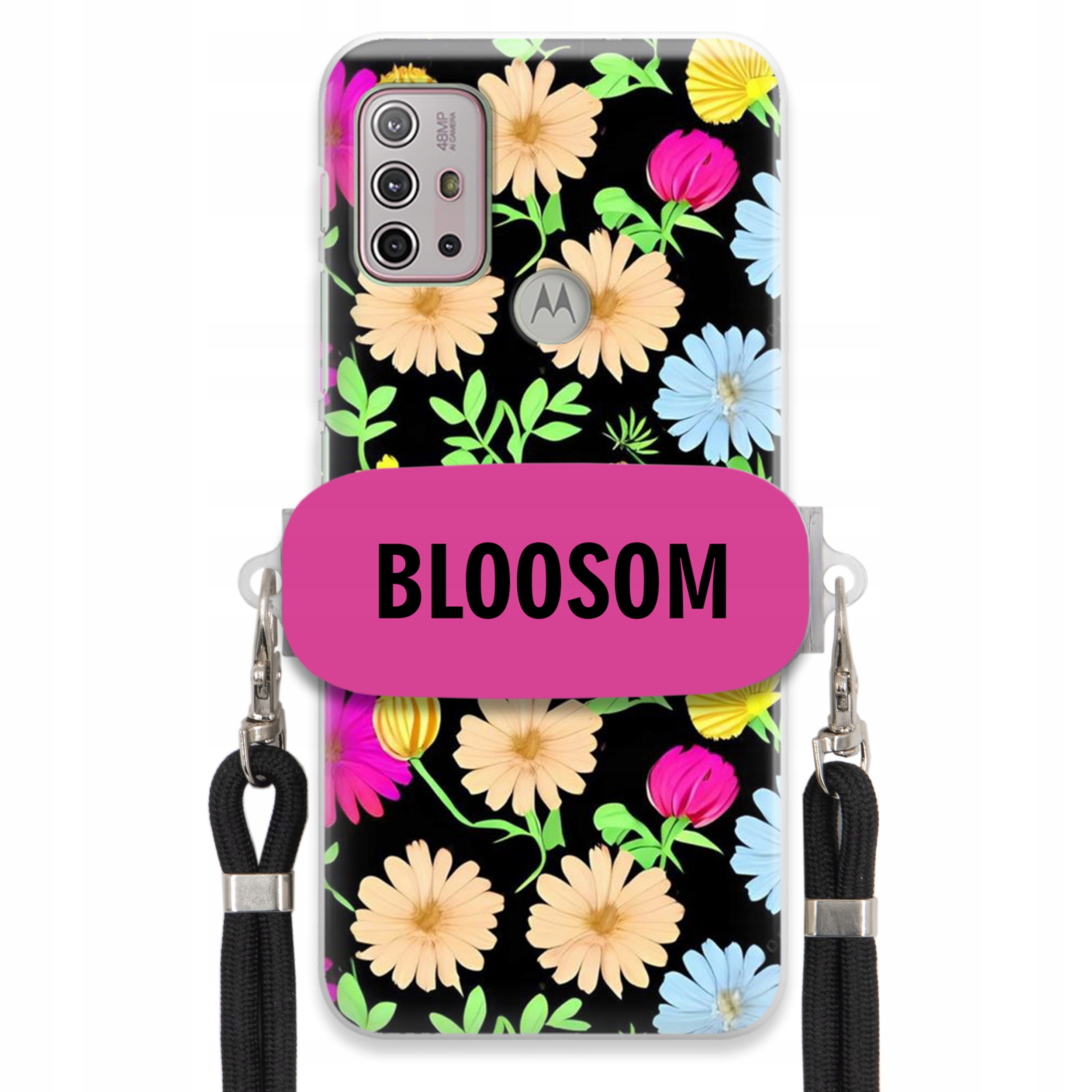 Pouzdro Držák Crossbody Pro Motorola G20 Kryt Case Květiny Bloosom Flower