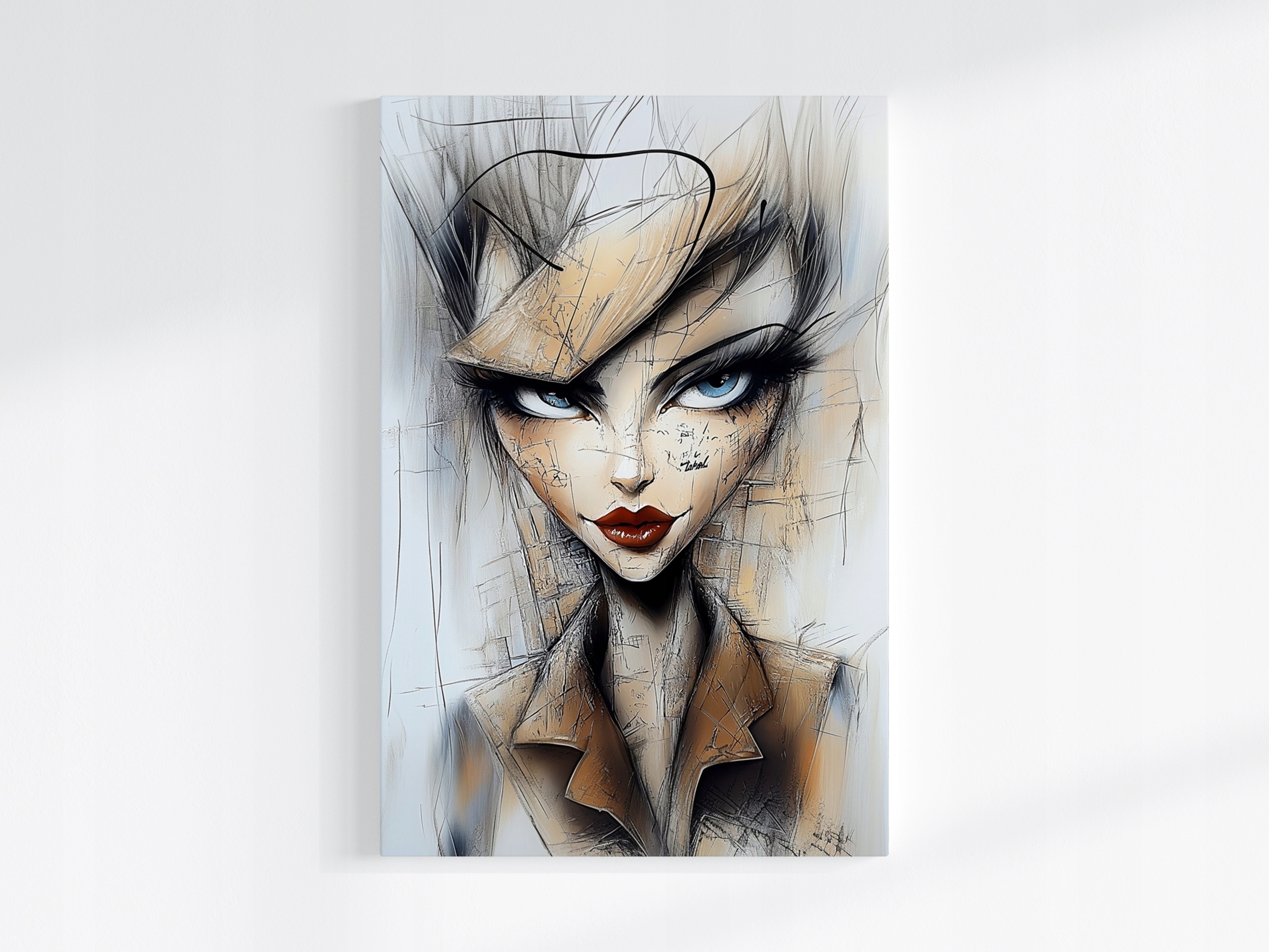 Plakát Portrét Žena Umělecká Skica Modern 80x120