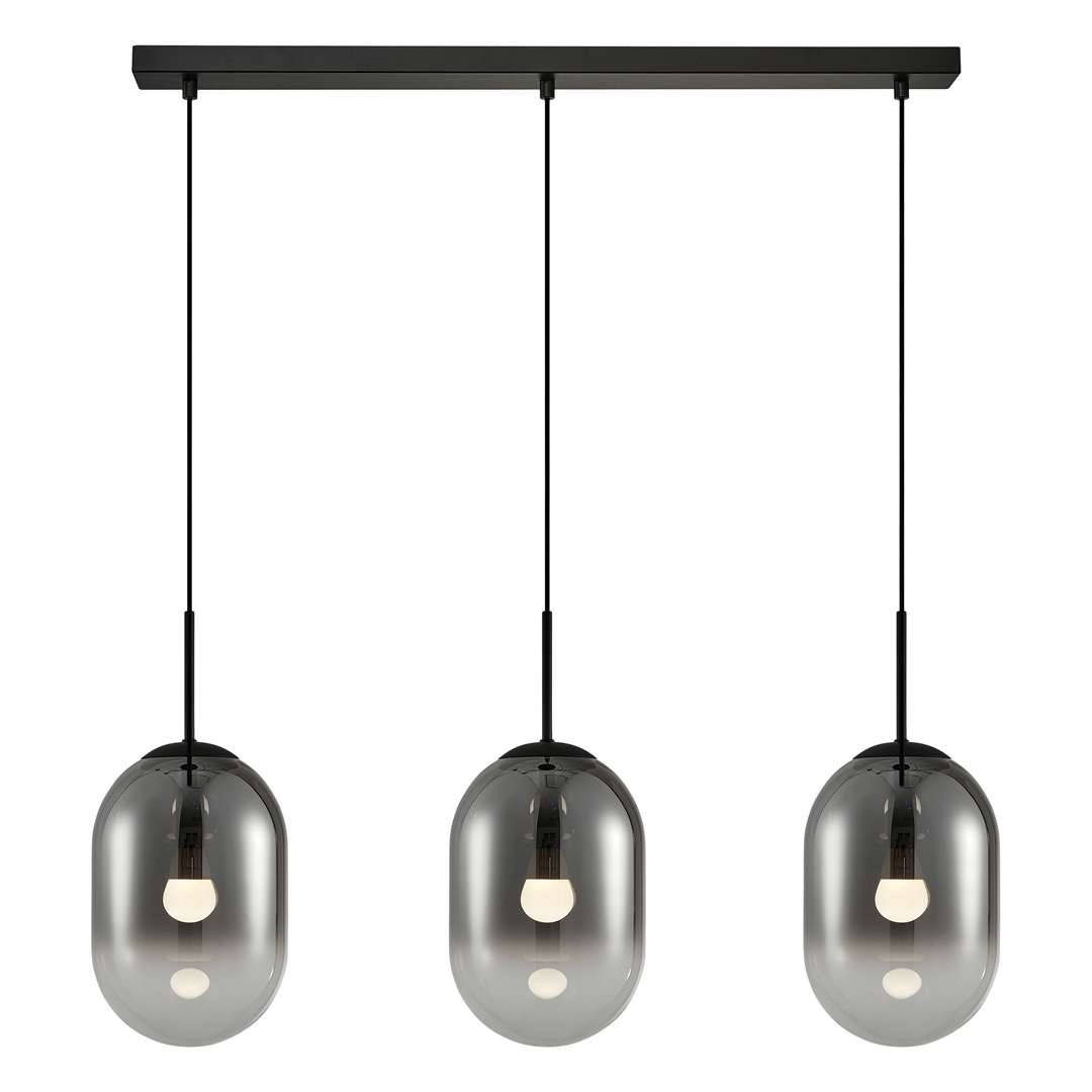 Milagro Závesná lampa Alias ML0321 čierna 3xE14 Regulovateľné sklo Obývacia izba Stôl