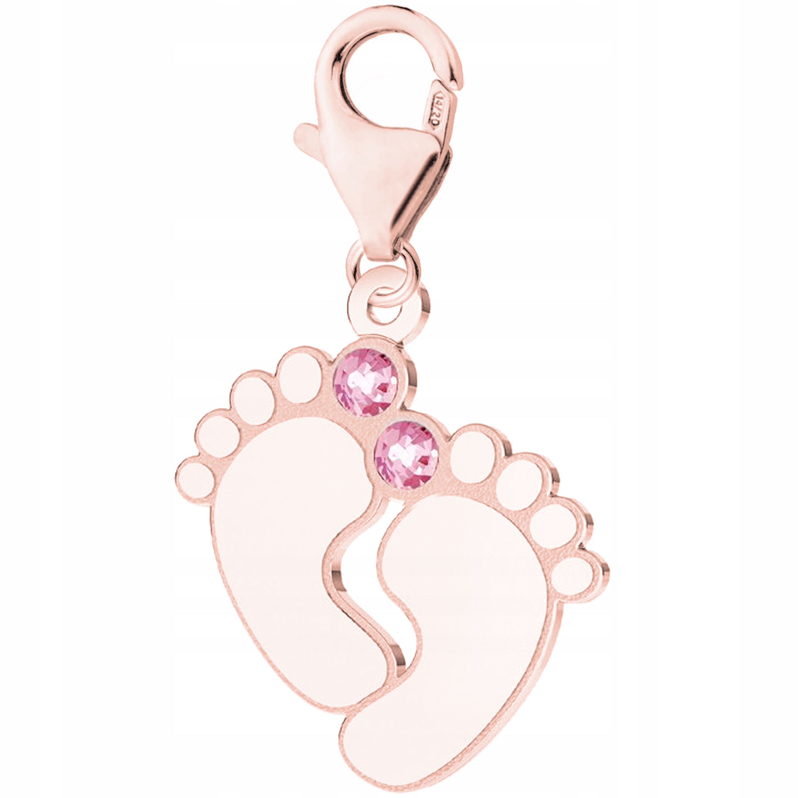 Pozlacený přívěsek pro dětské nohy a nohy dítěte Rodina Stříbro 925