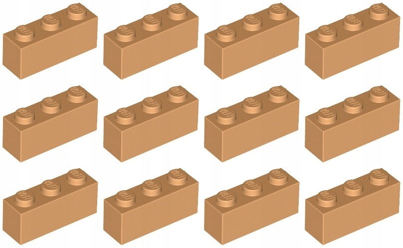 

Lego 3622 Klocek 1x3 nugat śr. (15g) 12 szt.