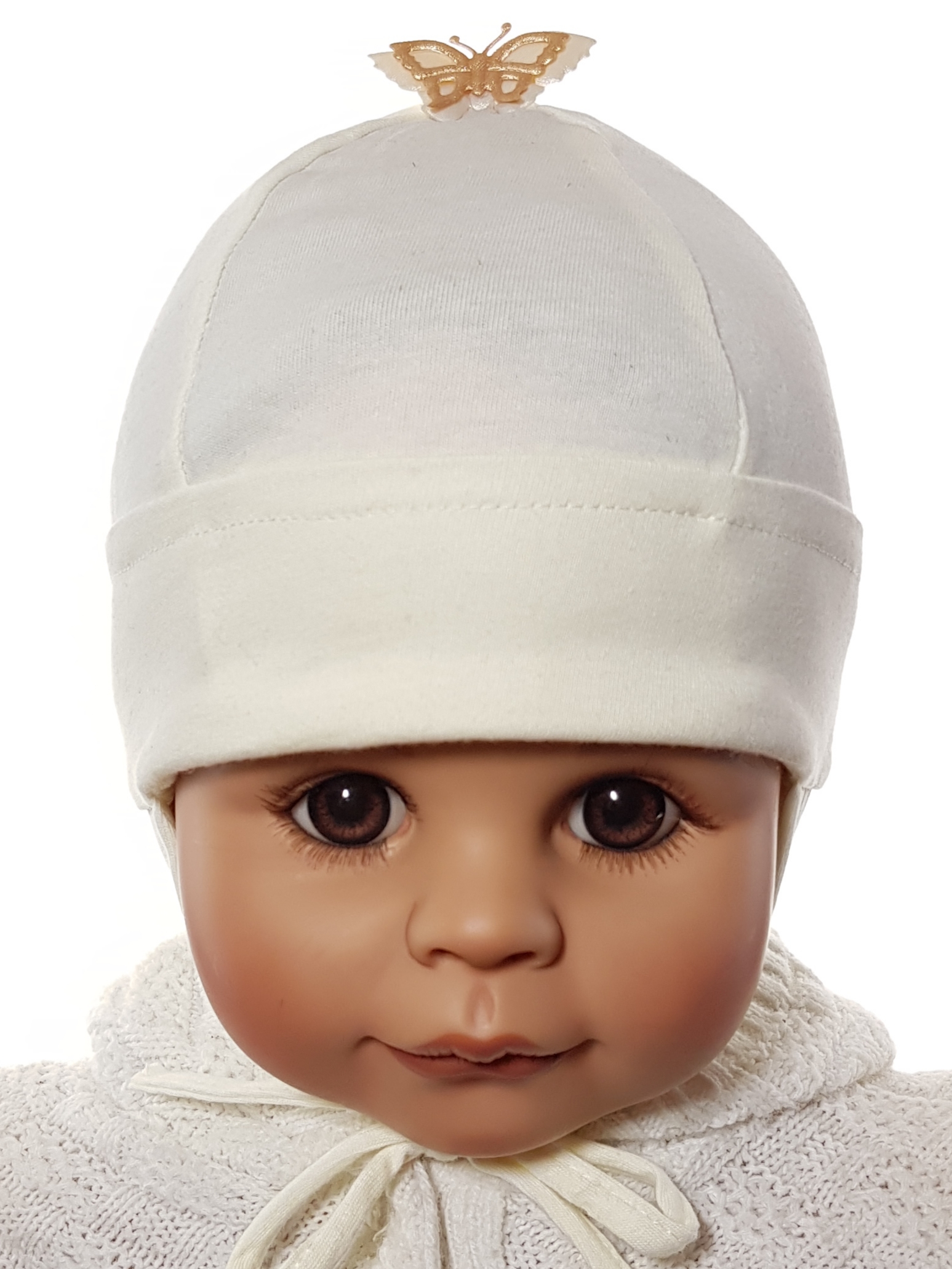 

Delikatna Czapka Motylek Wiązana Uszy 0-12MC 5WZÓR