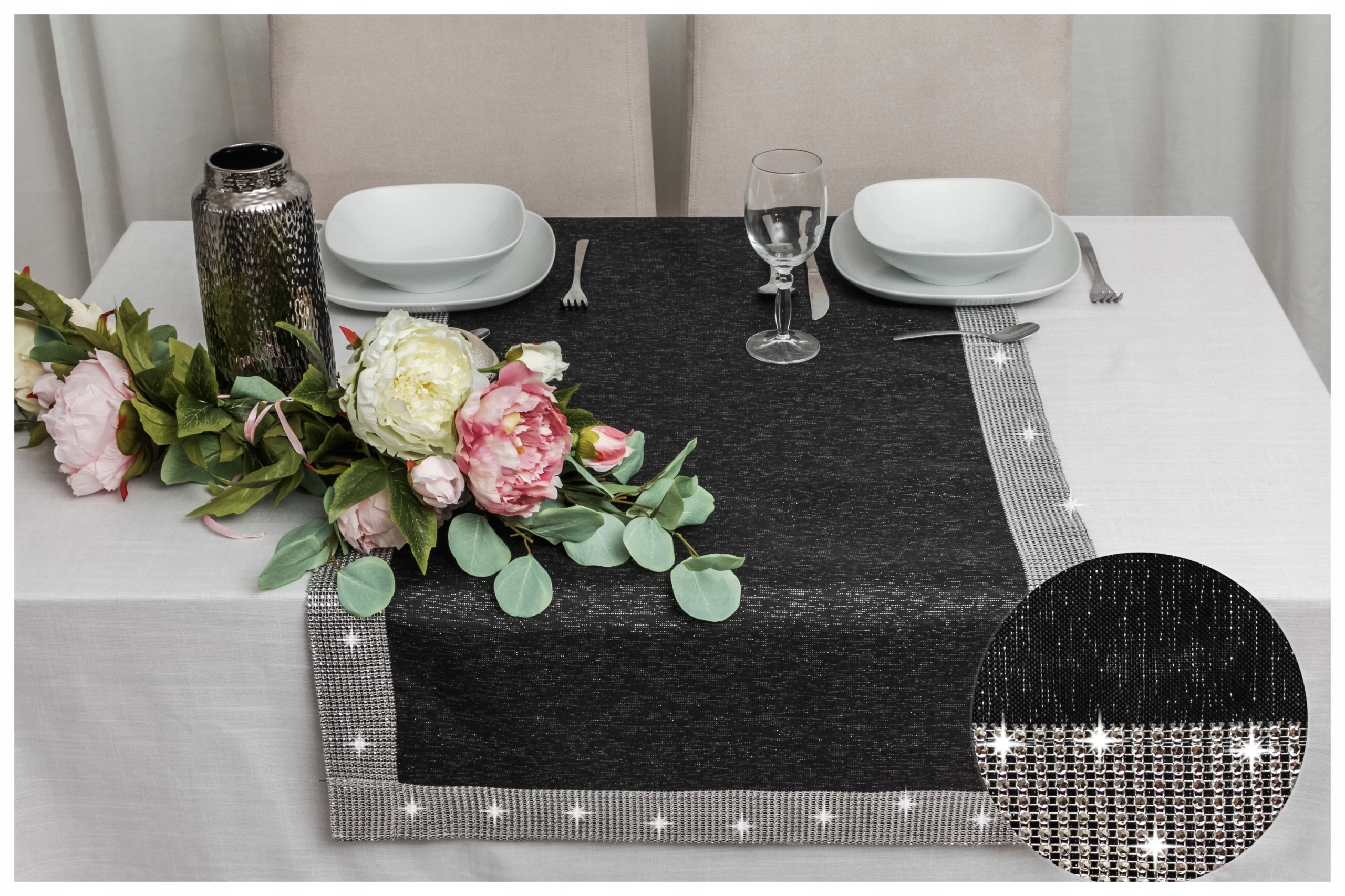 

Bieżnik plamoodporny Glamour Cyrkonie 60x120 kolor