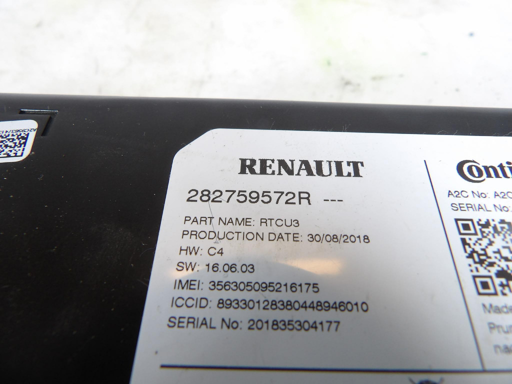 RENAULT MEGANE IV module navigation devices 282759572R