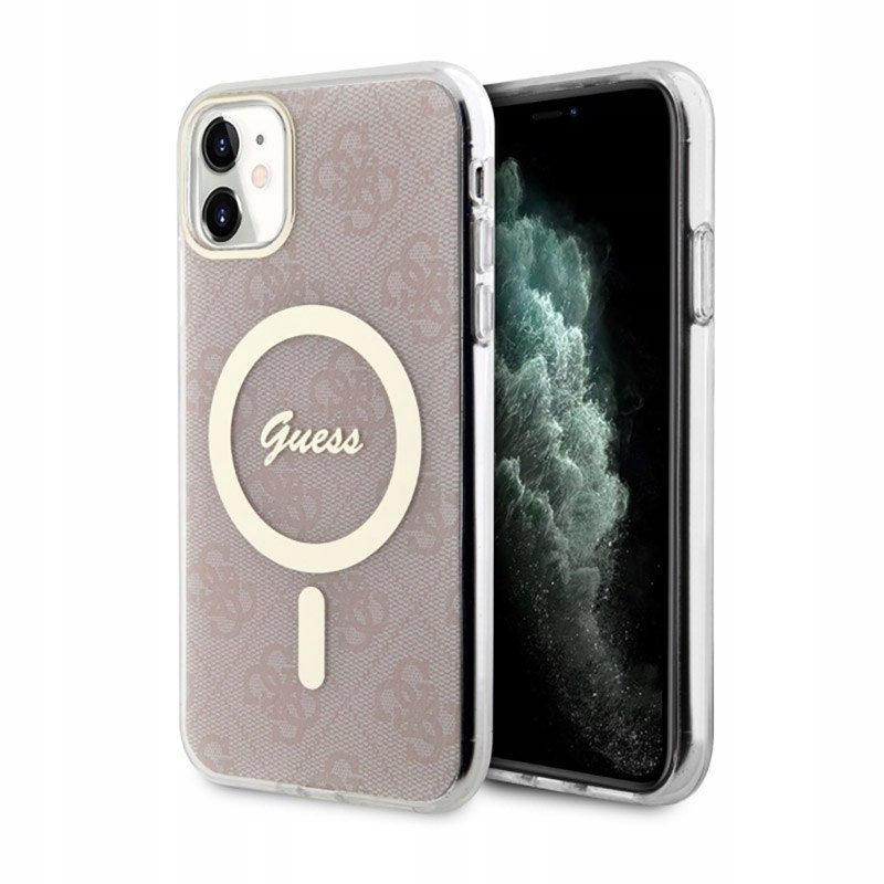 Guess 4G MagSafe Pouzdro na iPhone 11 (růžový)