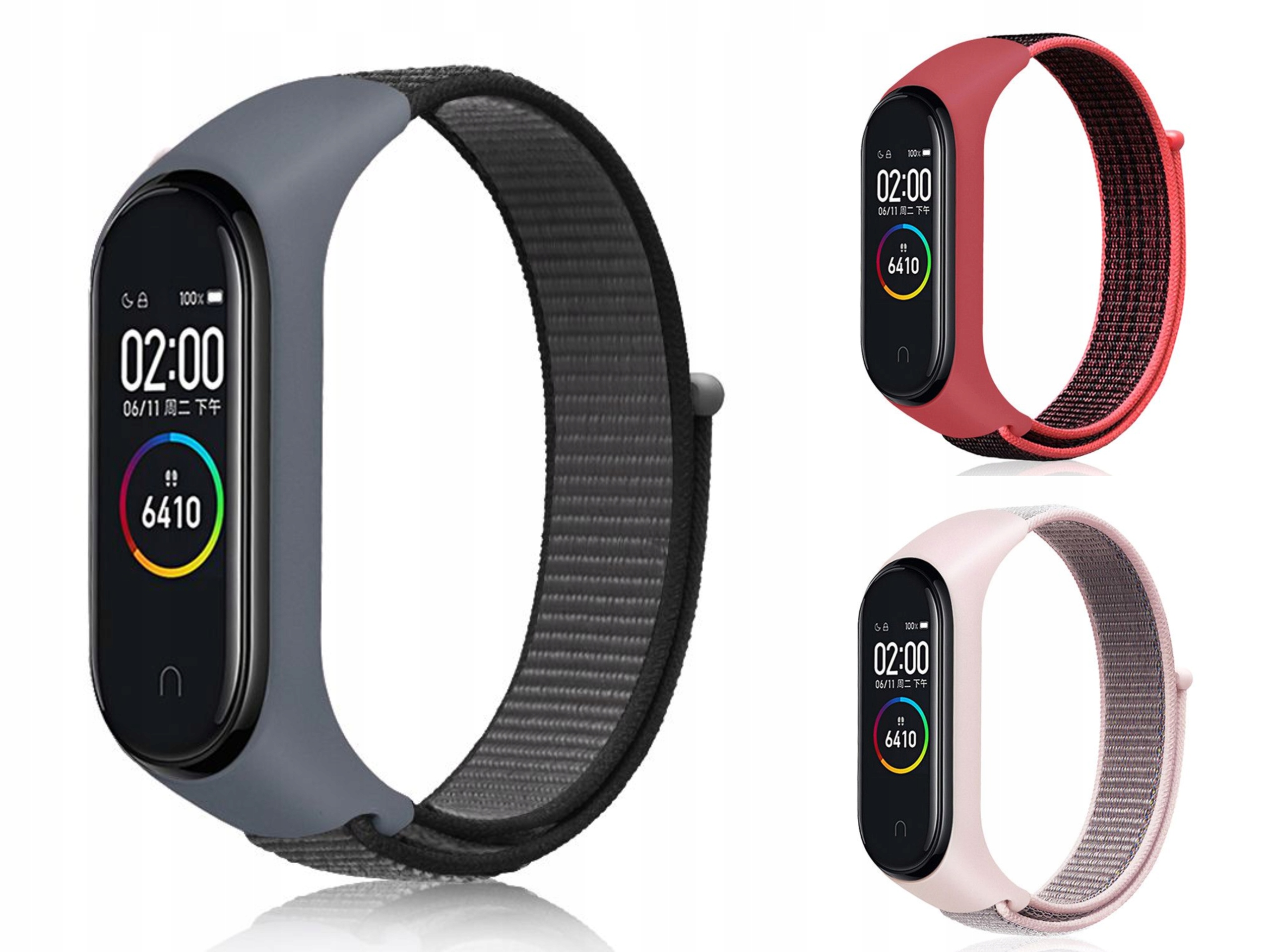 

Pakiet 3 szt Opasek Xiaomi MI Band 3 4 5 6 Nylon