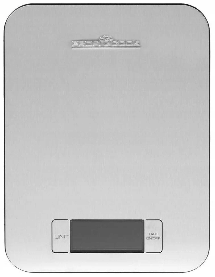 PROFICOOK КУХОННЫЕ ВЕСЫ ЭЛЕКТРОННЫЕ 5кг/1г LCD Доминирующий цвет серебристый/серый