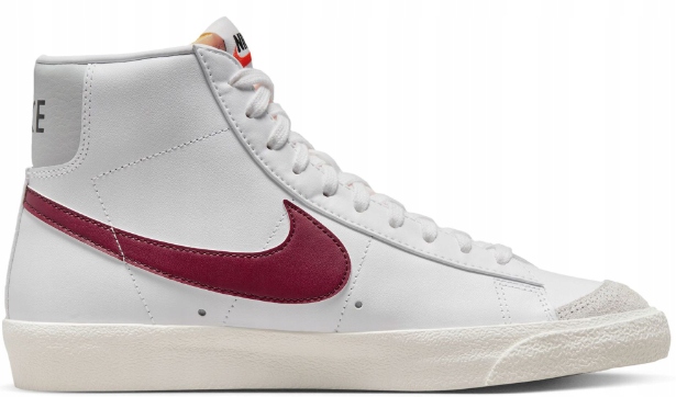 Sportovní boty Nike Blazer Mid '77 Bílé Bordové Vysoké Retro 45EU